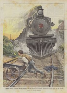 Der Veroneser Junge Zamperini, der eine Eisenbahnkatastrophe in Ducannon verhindert