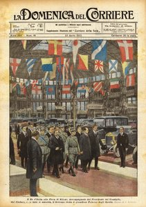 Der König von Italien auf der Messe in Mailand von Achille Beltrame