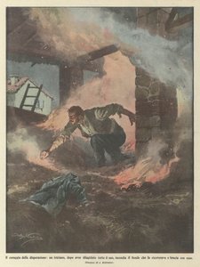 Der Mut der Verzweiflung, ein Istrianer, nachdem er sein ganzes von Achille Beltrame