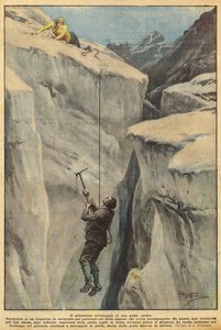 Die wundersame Rettung eines Bergführers von Achille Beltrame