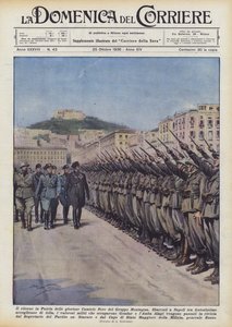 Die Rückkehr der glorreichen Schwarzen Hemden der Gebirgsgruppe in die Heimat