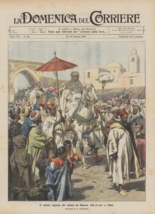 Der feierliche Einzug des Sultans von Marokko Abd-el-Aziz in Rabat von Achille Beltrame