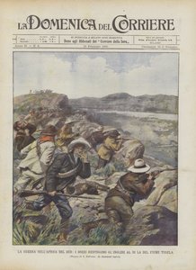 Der Krieg in Südafrika, die Buren drängen die Engländer über den Tugela-Fluss zurück