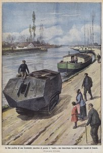 Das friedliche Ende einer gewaltigen Kriegsmaschine von Achille Beltrame