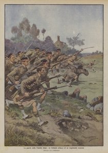 Der Krieg in Flandern, ein brillanter Angriff eines schottischen Regiments