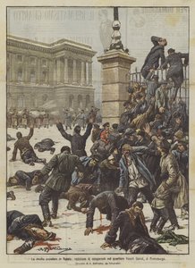 Der Volksaufstand in Russland, Tötung von Streikenden im Viertel Vassili Ostrof in St. Petersburg