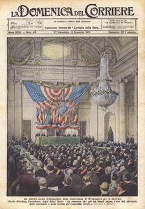 Die historische Szene der Eröffnung der Abrüstungskonferenz in Washington
