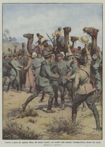 Die Ankunft in Zavia von Kapitän Moizo, Leutnant Copelli und den Mitgliedern der Mission...