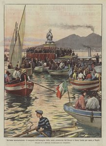 Die charakteristischen Feste, der Transport des Bildes der Schutzheiligen vom Dom zu Santa