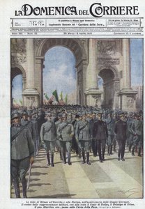 Die Feierlichkeiten in Mailand für die Armee und die Marine zum Jahrestag der Fünf Tage von Achille Beltrame