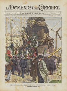 Zum 54. Jahrestag der Fünf Tage von Mailand, die Veteranen bringen Blumen zum Denkmal