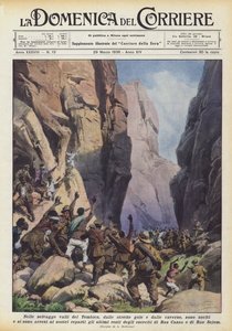 In den wilden Tälern des Tembien, aus den engen Schluchten und Höhlen, sind sie herausgekommen und haben sich ergeben? von Achille Beltrame