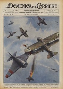 Heldentaten italienischer Flieger am Himmel Spaniens