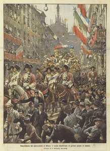 Wiederauferstehung des Karnevals von Mailand, der Maskenumzug am Fettdonnerstag (9. März)