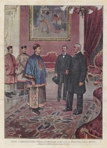 Rom, Der Chinesische Botschafter Lo-Feng-Luh Im Außenministerium Empfangen