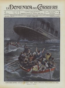 Schreckliches Schiffsunglück, der größte Ozeandampfer Titanic sinkt mit 1600 Menschen