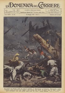 Ein Wirbelsturm hat das Gefängnis von Mymensingh in Bengalen verwüstet von Achille Beltrame