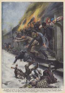 Ein Drama auf der Eisenbahn von Achille Beltrame