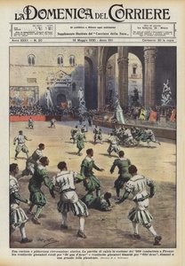 Eine kuriose und malerische historische Nachstellung