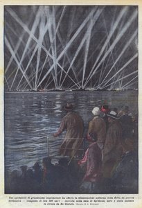 Ein atemberaubendes Schauspiel bot die nächtliche Beleuchtung der Flotte...
