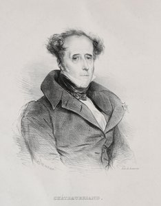 François René Auguste Vicomte de Chateaubriand von Achille Devéria