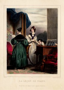 Die Klavierstunde von Achille Devéria