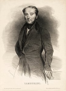 Porträt des Opernsängers Antonio Tamburini 1800-1876, 1833 von Achille Devéria