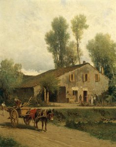Das Haus, in dem Giuseppe Verdi geboren wurde (Öl auf Leinwand)