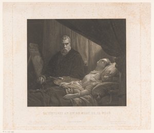 Il Tintoretto porträtiert seine Tochter auf ihrem Sterbebett