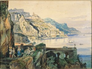 Italien, Ansicht von Amalfi von Achille Vianelli