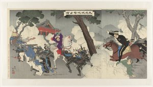 Der heroische Kampf und die Besetzung von Jiuliancheng von Adachi  Ginkō