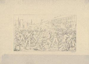 Schlacht in Baltimore, 19. April 1861 aus Confederate War Etchings