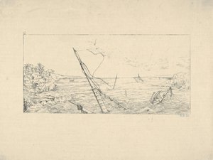 Steinblockade vor Charleston, South Carolina aus Confederate War Etchings, 1861-63