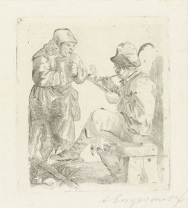 Rauchender Mann von Adalbertus Engelsmet (signed by artist)
