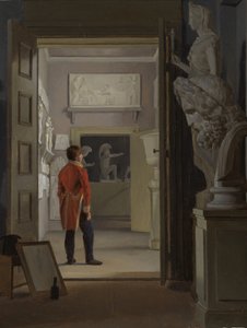 Die Halle der Antiquitäten im Charlottenborg-Palast, Kopenhagen, 1830 von Adam August Müller