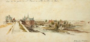 Ein Blick auf das Porte Saint-Pierre in Lille