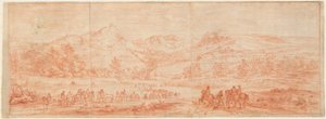 Französische Truppen vor Salins und den umliegenden Hügeln von Adam Frans van der Meulen