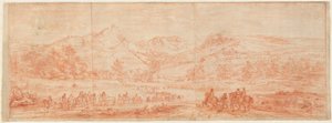 Französische Truppen vor Salins und den umliegenden Hügeln von Adam Frans van der Meulen