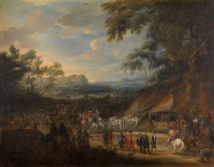 Luis de Benavides Carrillo, Marquis von Caracena und sein Gefolge