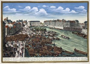 Die Pont Marie nach ihrem Wiederaufbau - in „Paris“ von Perelle von Adam Perelle