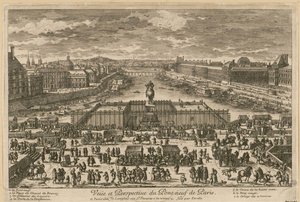 Ansicht der Pont Neuf in Paris, zweite Hälfte des 17. Jahrhunderts von Adam Perelle