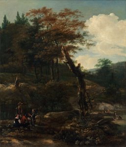 Waldlandschaft mit Reisenden