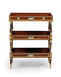 Später Louis XVI Ormolu- und Kameo-verzierte Tisch travailleuse aus Wurzelholz und Mahagoni