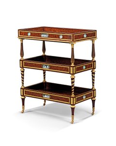 Spät Louis XVI Ormolu und Kamee-verzierte Tischlerarbeit aus Eibenholz und Mahagoni
