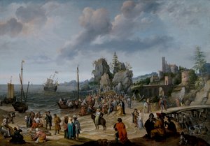 Das Wunder am Strand von Gennesaret von Adam Willaerts