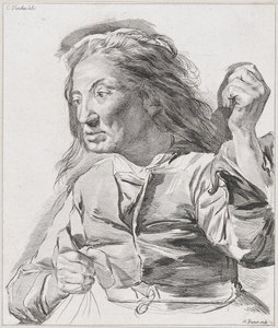 Eine alte Frau mit geballten Fäusten, 1786
