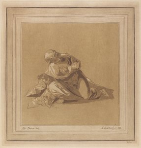 Ein kauernder Apostel (Heiliger Petrus)