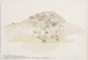 Ein Felsidol, Cerro de los Riscos, jenseits von Guadalupe, Tal von Mexiko, Mexiko von Adela Breton