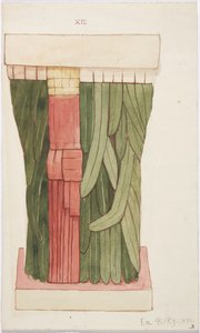 Karyatide aus der äußeren Kammer, Tempel A, Ballspielplatztempel, Chichen Itza, Mexiko