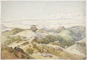 Blick vom Cerro de Navajas, Hidalgo, Mexiko von Adela Breton